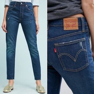 Levi Button Fly Hi Raw Jeans